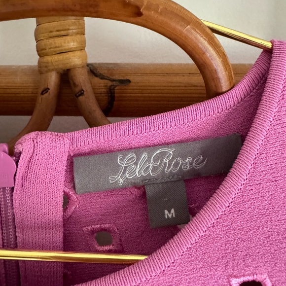 LelaRose Pink Eyelet Fit and Flare Dress - Picture 8 of 8